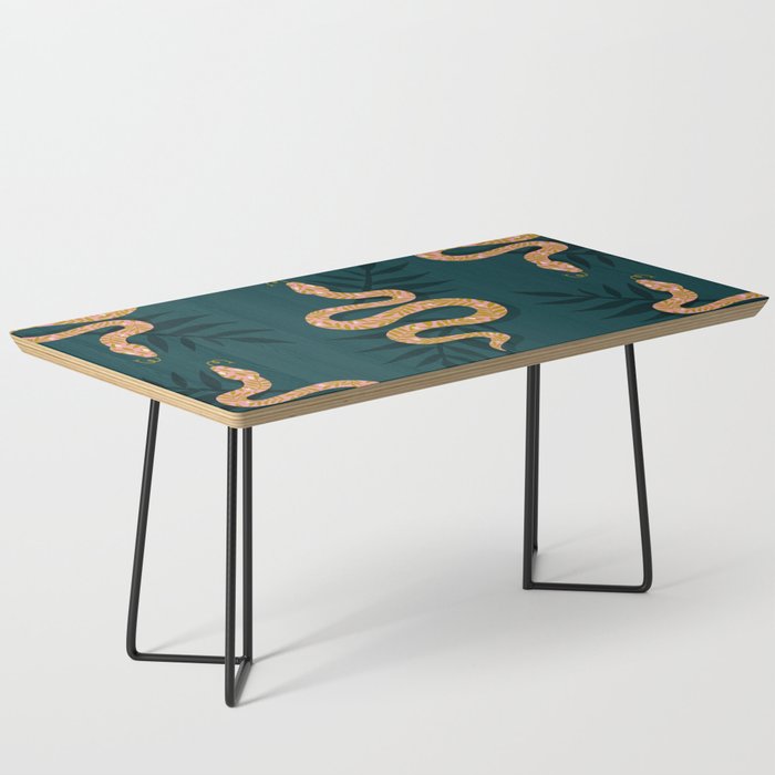 Tropical Serpent - Teal & Blush Coffee Table Gallery Image 1