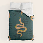 Tropical Serpent - Teal & Blush Comforter Gallery Image 6