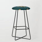 Tropical Serpent - Teal & Blush Stool Gallery Image 1
