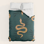 Tropical Serpent - Teal & Blush Duvet Cover Gallery Image 6