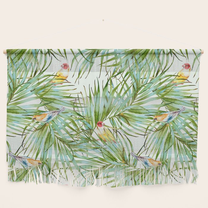 Birds on the leaves of the jungle Wall Hanging Gallery Image 1