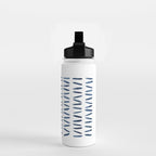 Strokes Pattern | Indigo Watercolor Painting Water Bottle Gallery Image 2