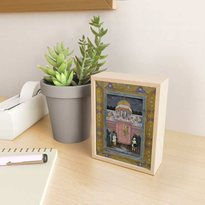 Prince Climbing Tower Manuscript Mughal India Mini Art Print Gallery Image 2