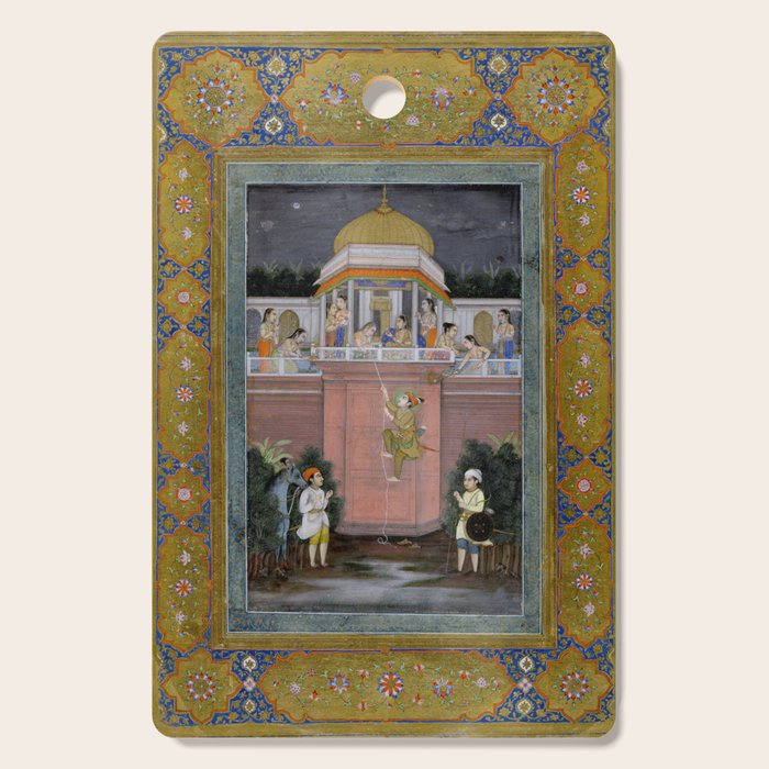 Prince Climbing Tower Manuscript Mughal India Cutting Board Gallery Image 1