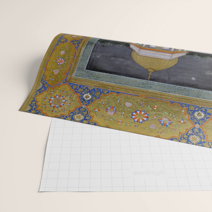 Prince Climbing Tower Manuscript Mughal India Wrapping Paper Gallery Image 2
