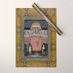 Prince Climbing Tower Manuscript Mughal India Wrapping Paper Gallery Image 1
