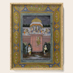 Prince Climbing Tower Manuscript Mughal India Serving Tray Gallery Image 1