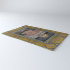 Prince Climbing Tower Manuscript Mughal India Rug Gallery Image 3