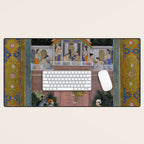 Prince Climbing Tower Manuscript Mughal India Desk Mat Gallery Image 1