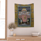 Prince Climbing Tower Manuscript Mughal India Wall Tapestry Gallery Image 2