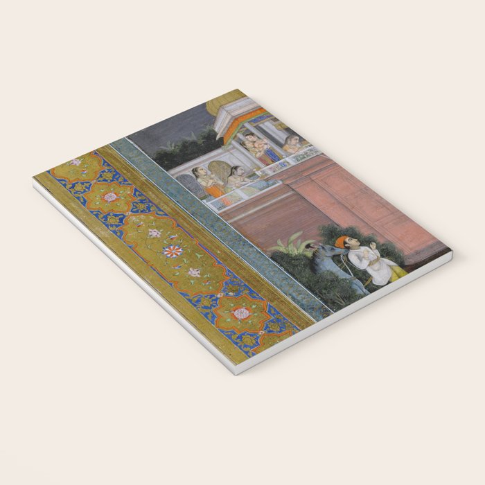 Prince Climbing Tower Manuscript Mughal India Notebook Gallery Image 3