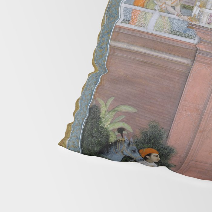 Prince Climbing Tower Manuscript Mughal India Pillow Sham Gallery Image 4