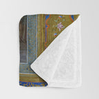 Prince Climbing Tower Manuscript Mughal India Throw Blanket Gallery Image 3