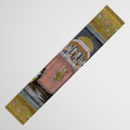 Prince Climbing Tower Manuscript Mughal India Table Runner Gallery Image 3