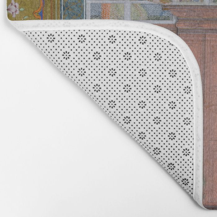 Prince Climbing Tower Manuscript Mughal India Bath Mat Gallery Image 2