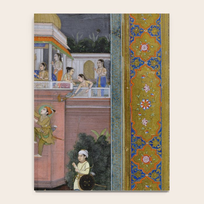 Prince Climbing Tower Manuscript Mughal India Notebook Gallery Image 4
