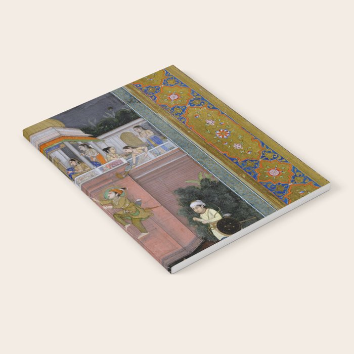 Prince Climbing Tower Manuscript Mughal India Notebook Gallery Image 2
