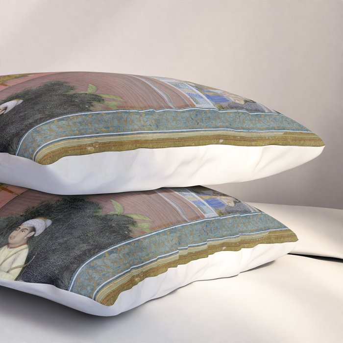 Prince Climbing Tower Manuscript Mughal India Pillow Sham Gallery Image 3