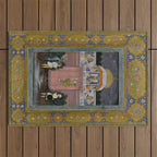 Prince Climbing Tower Manuscript Mughal India Outdoor Rug Gallery Image 1