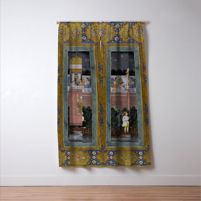 Prince Climbing Tower Manuscript Mughal India Window Curtain Gallery Image 3