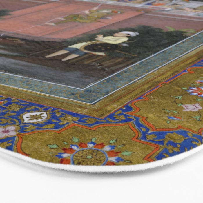 Prince Climbing Tower Manuscript Mughal India Bath Mat Gallery Image 3