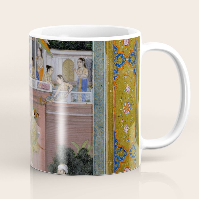 Prince Climbing Tower Manuscript Mughal India Coffee Mug Gallery Image 1