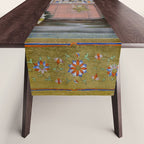 Prince Climbing Tower Manuscript Mughal India Table Runner Gallery Image 1
