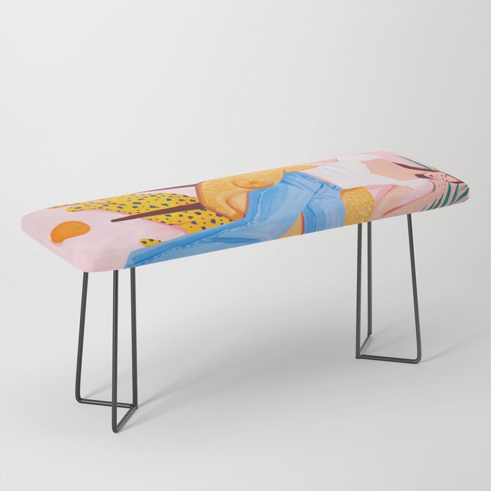 Bohemian Pink Room Bench Gallery Image 1