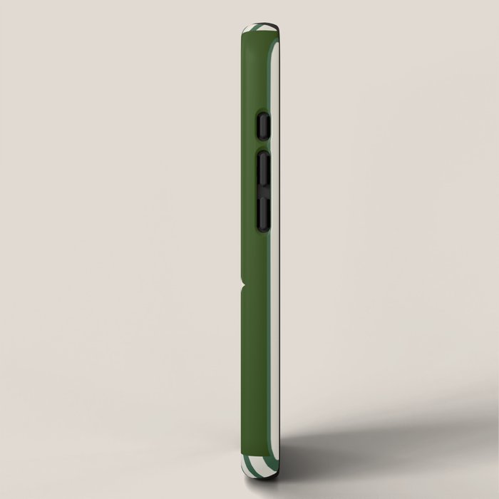 Snowflake Green Striped iPhone Case Gallery Image 2