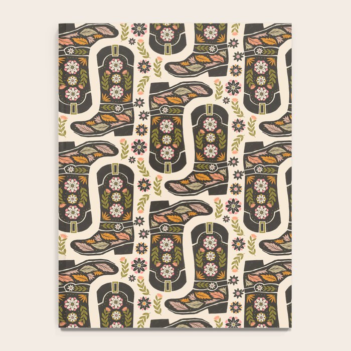 Cowboy boots and flowers Notebook Gallery Image 4