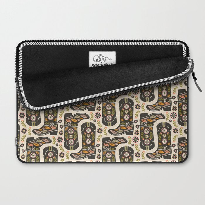 Cowboy boots and flowers Laptop Sleeve Gallery Image 2