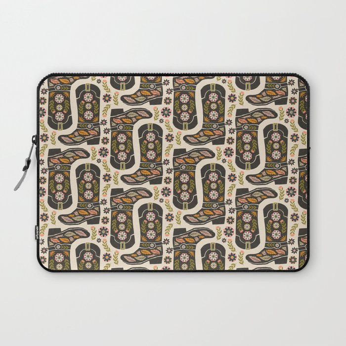 Cowboy boots and flowers Laptop Sleeve Gallery Image 1