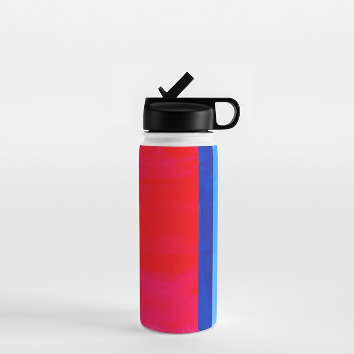 Cerulean Blue Red  Water Bottle Gallery Image 1