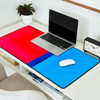 Cerulean Blue Red  Desk Mat Gallery Image 2