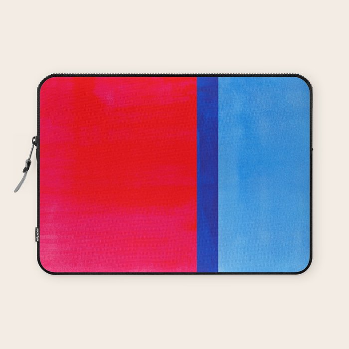 Cerulean Blue Red  Laptop Sleeve Gallery Image 1