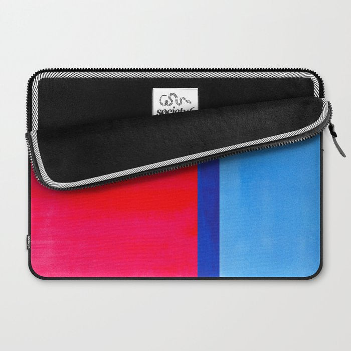 Cerulean Blue Red  Laptop Sleeve Gallery Image 2