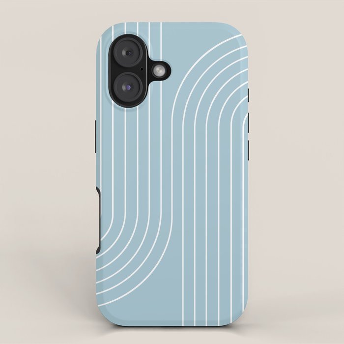 Minimal Line Curvature XCVII Sky Blue iPhone Case Gallery Image 1