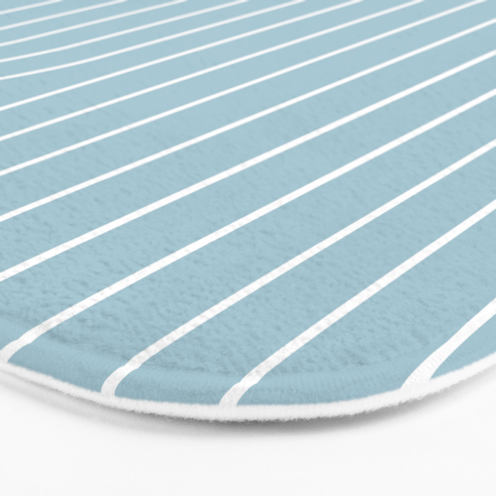 Minimal Line Curvature XCVII Sky Blue Bath Mat Gallery Image 3