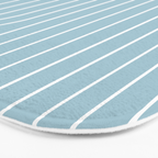 Minimal Line Curvature XCVII Sky Blue Bath Mat Gallery Image 3