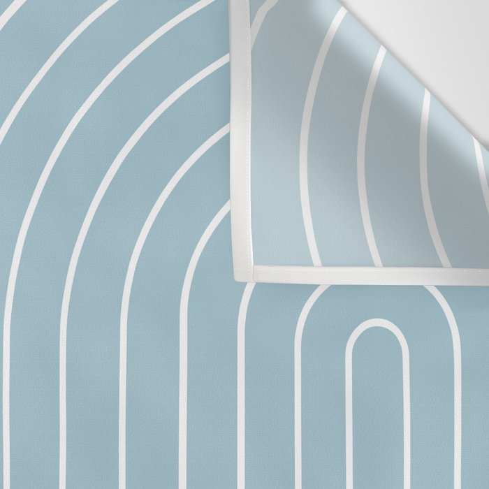 Minimal Line Curvature XCVII Sky Blue Wall Tapestry Gallery Image 3