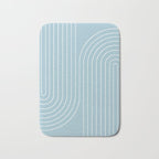 Minimal Line Curvature XCVII Sky Blue Bath Mat Gallery Image 1