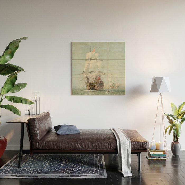 Vintage Ship Art Wood Wall Art Gallery Image 2
