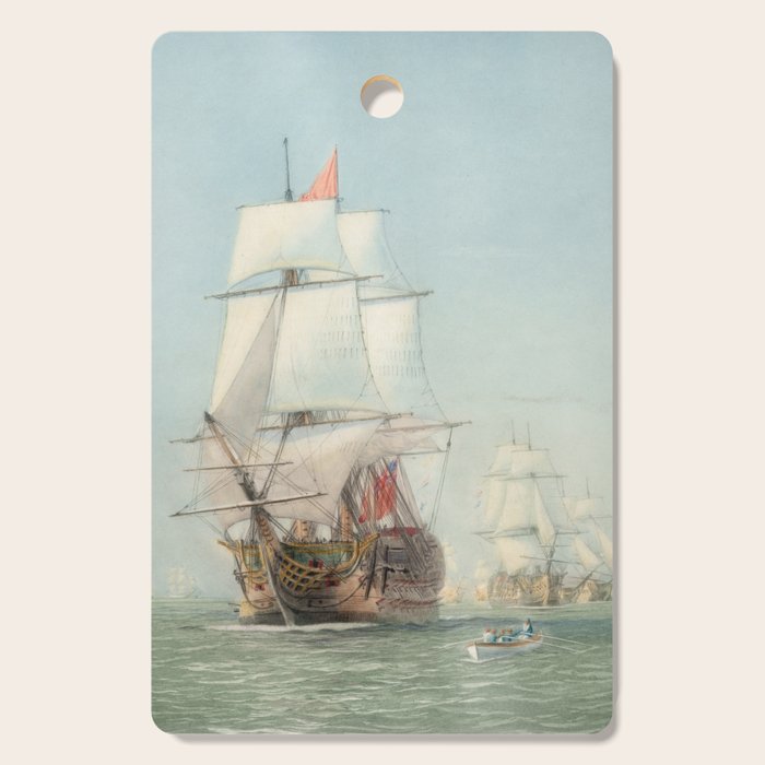 Vintage Ship Art Cutting Board Gallery Image 1