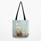Vintage Ship Art Tote Bag Gallery Image 2