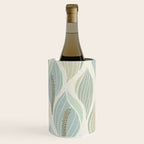 Minimalistic flow Peace lily soft green pattern Wine Chiller Gallery Image 1