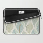 Minimalistic flow Peace lily soft green pattern Laptop Sleeve Gallery Image 2