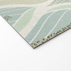 Minimalistic flow Peace lily soft green pattern Welcome Mat Gallery Image 2