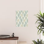 Minimalistic flow Peace lily soft green pattern Poster Gallery Image 2