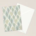 Minimalistic flow Peace lily soft green pattern Stationery Card Gallery Image 2