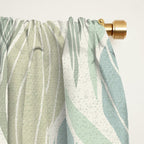 Minimalistic flow Peace lily soft green pattern Window Curtain Gallery Image 2